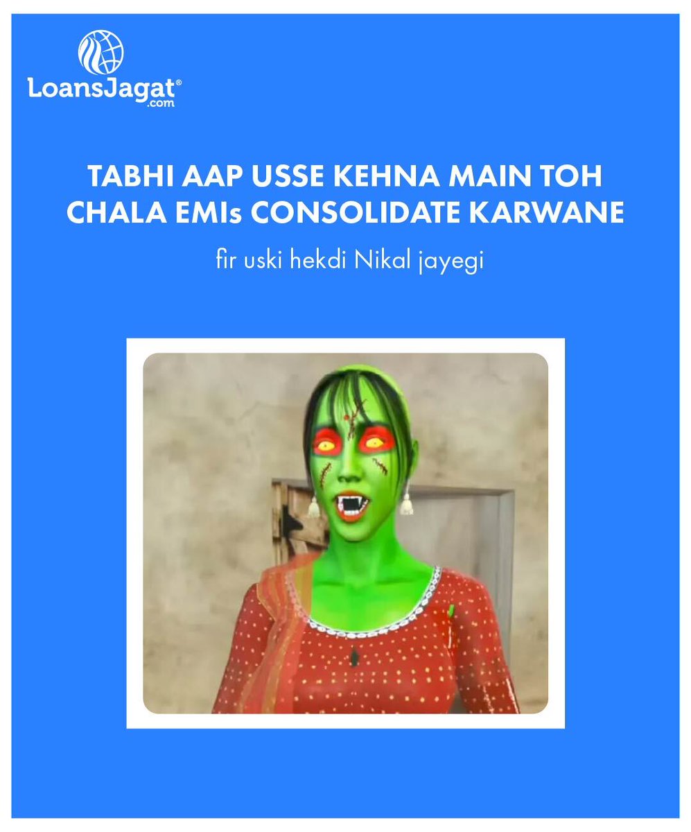 loansjagat's tweet image. Roz ki EMI ki hekdi nikalni hai? 
Bas consolidate karo aur apni zindagi easy banao. 
.
.
#LoansJagat #EMIProblems #LoanConsolidation #FinanceMadeEasy #DebtRelief #SmartFinance