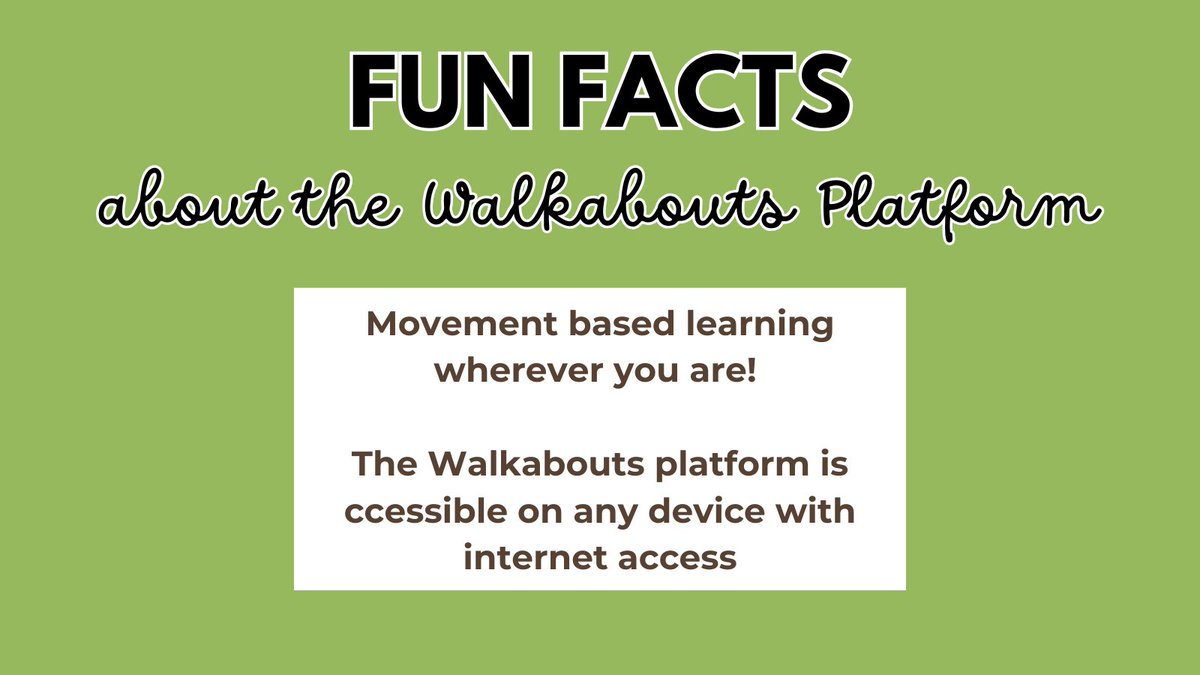 getwalkabouts's tweet photo. 💻 Movement-based learning, wherever you are.
The Walkabouts platform is accessible on any device with internet access — making it easy to bring active learning into the classroom or home.
#WalkaboutsPlatform #ActiveLearning #EdTech #MoveToLearn #WholeChildDevelopment https://t.co/UhrLyWV5QG