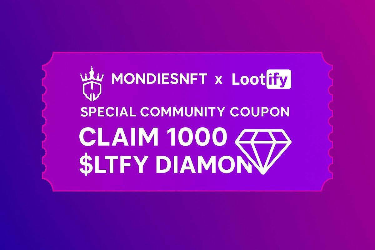 MondiesNFT (@mondiesnft) on Twitter photo π MondiesNFT x Lootify π
Weβve partnered with Lootify, the lootbox platform building on Monad!
To celebrate, Mondies fam gets an exclusive community coupon:
ποΈ Claim 1000 $LTFY Diamonds
β‘ Only for Mondies community
π Tasks:
1οΈβ£ Follow <a href="/MondiesNFT/">MondiesNFT || ποΈ Mint Now</a> & <a href="/Lootify_xyz/">Lootify</a>
2οΈβ£ Drop π MondiesNFT x Lootify π
Weβve partnered with Lootify, the lootbox platform building on Monad!
To celebrate, Mondies fam gets an exclusive community coupon:
ποΈ Claim 1000 $LTFY Diamonds
β‘ Only for Mondies community
π Tasks:
1οΈβ£ Follow <a href="/MondiesNFT/">MondiesNFT || ποΈ Mint Now</a> & <a href="/Lootify_xyz/">Lootify</a>
2οΈβ£ Drop