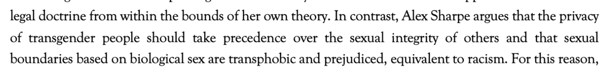 Michael, I have always argued that, as sex is binary and immutable, pretending to be the opposite sex is an intentional act of deception, and should not be a human right.

Alex Sharpe wants to have his cake and eat it. He argues that his right to the privacy of his pretence to be