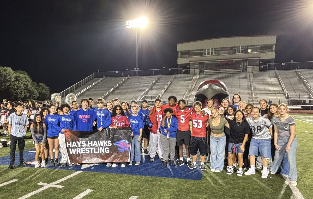 Thank you <a href="/KVUE/">KVUE News</a> for showcasing <a href="/HaysCISD/">Hays CISD</a> <a href="/GOHAYSHAWKS/">Jack C Hays High School Athletics</a> this morning! Wrestling, Ladies Basketball, and <a href="/BudaHays_FB/">BudaHays_FB</a> appreciate you!