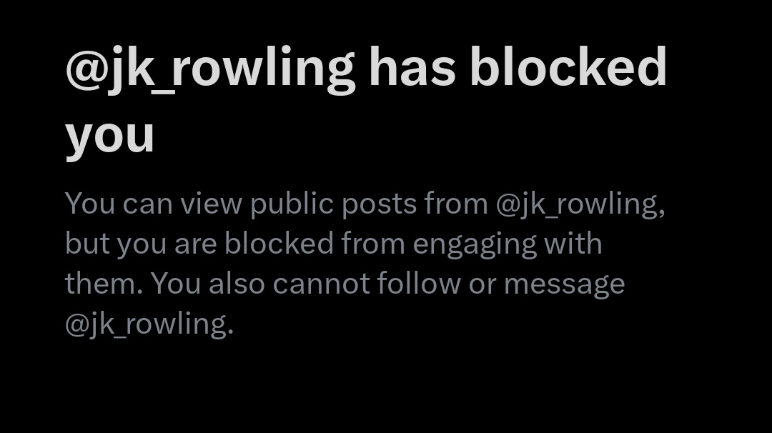 Blocked for accusing her of having thin skin, I'm shocked to learn that Rowling does actually understand irony - at least a little.