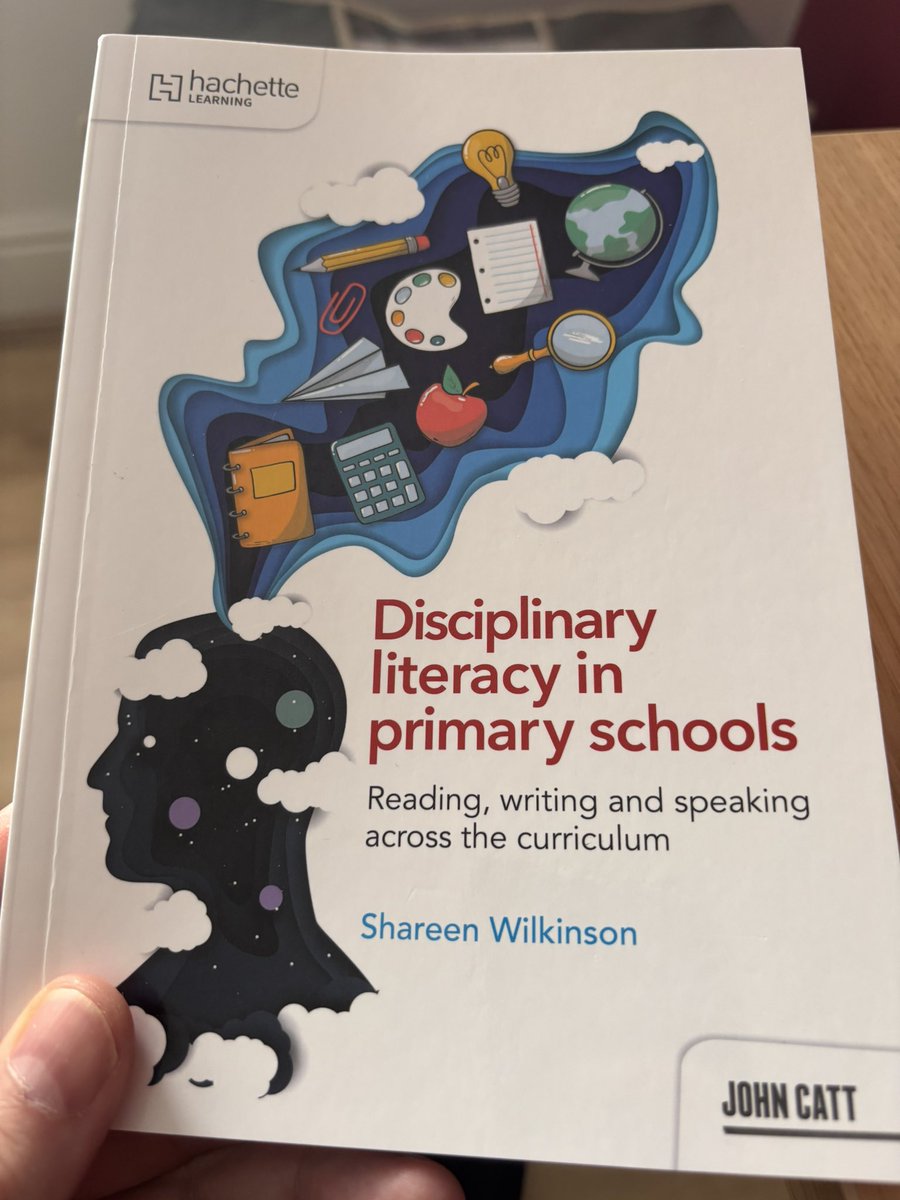 AlexJQuigley's tweet photo. Pleased to see @ShareenAdviceβs βDisciplinary literacy in primary schoolsβ being published today.
I had the privilege of seeing a review copy and it offers a great range of practical strategies, useful case studies, and really helpful detail for specific primary subjects. https://t.co/98sL0aljkH