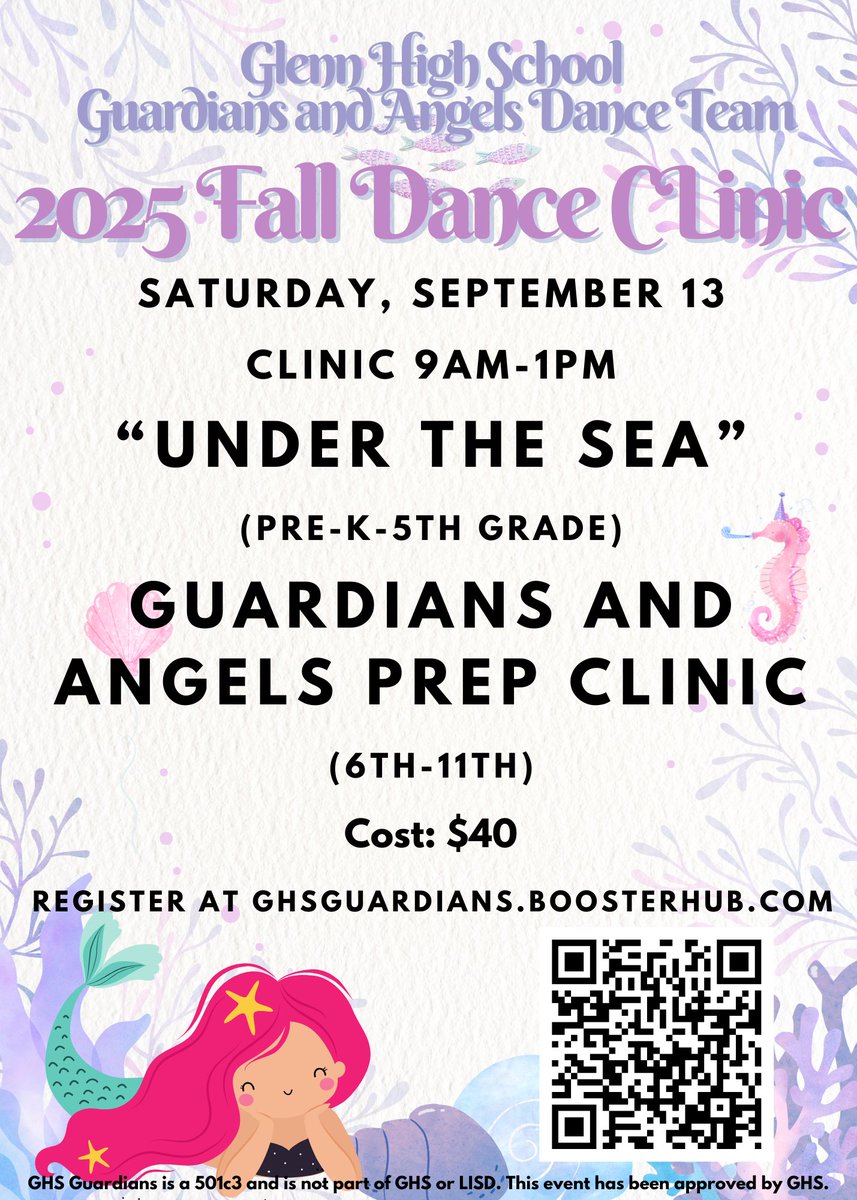 Coach_Mabry's tweet photo. Get ready to DANCE, Leander! 🌟
The Glenn HS Dance Teams invite dancers Pre-K through 11th grade to our Fall Dance Clinic!
📅 Saturday, Sept. 13 | 9 AM – 1 PM
📍 Glenn High School
🔗 Register today: https://t.co/J8o0EL6S2a https://t.co/IsxhwHYty8