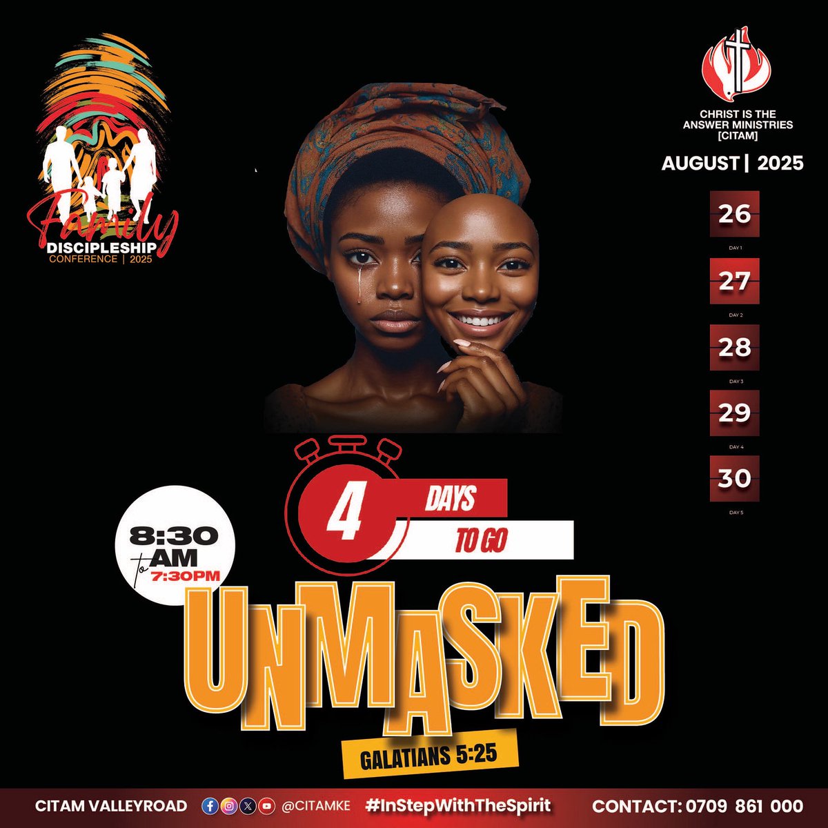 4 DAYS TO GO‼️🪷

Look out for a future post on Plenary Session Topics🤗. You would not want to miss it👏🏽💯

#fdc #unmasked #instepwiththespirit