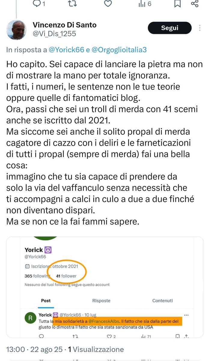Un essere umano fantastico. Peccato che mi abbia bloccato.