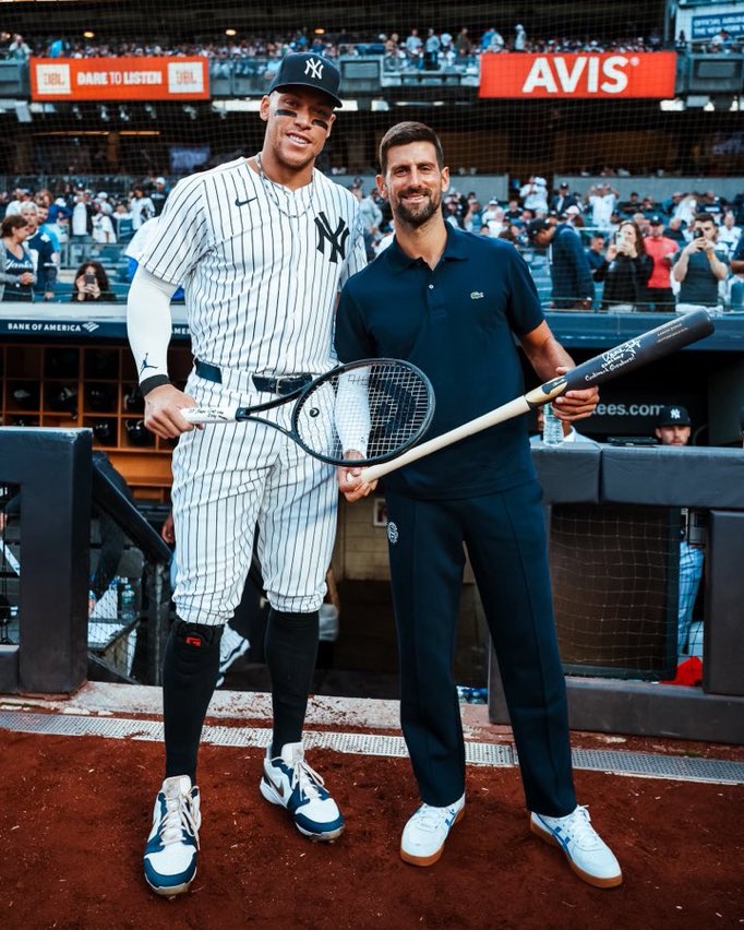 Aaron Judge &amp; Novak Djokovic

🐐 &amp; 🐐
