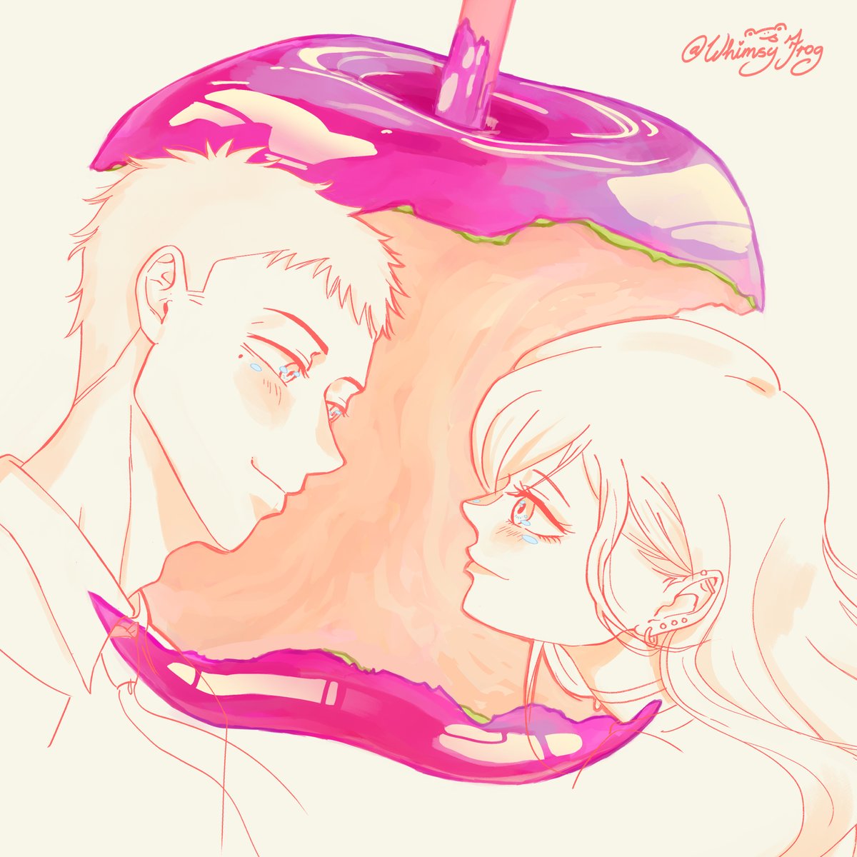 WhimsyFrog_'s tweet photo. This is the first trend I'm participating in, I'm so excited!💞
Gojo and Marin from My Dress up Darling 🩷💖💕

#appletrend #MyDressUpDarling https://t.co/moS2tG9A9x