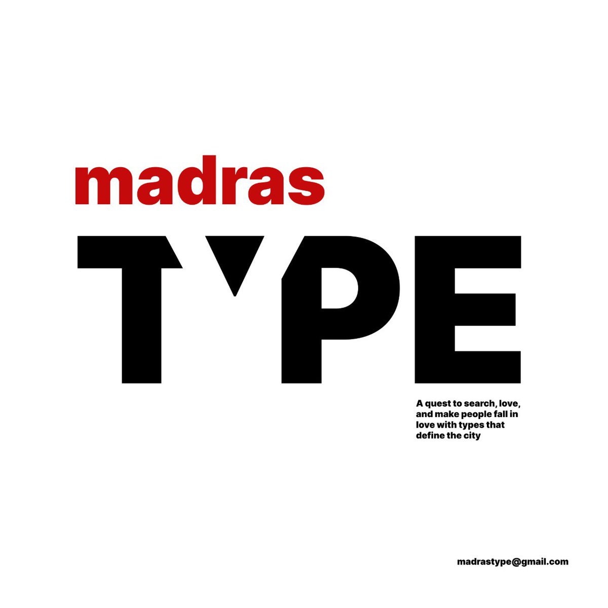 Chennai makkals, type enthusiasts, and photographers
Launching this to capture the types that define the city 
Please follow n fall in love with types 

instagram.com/madras_type/pr…