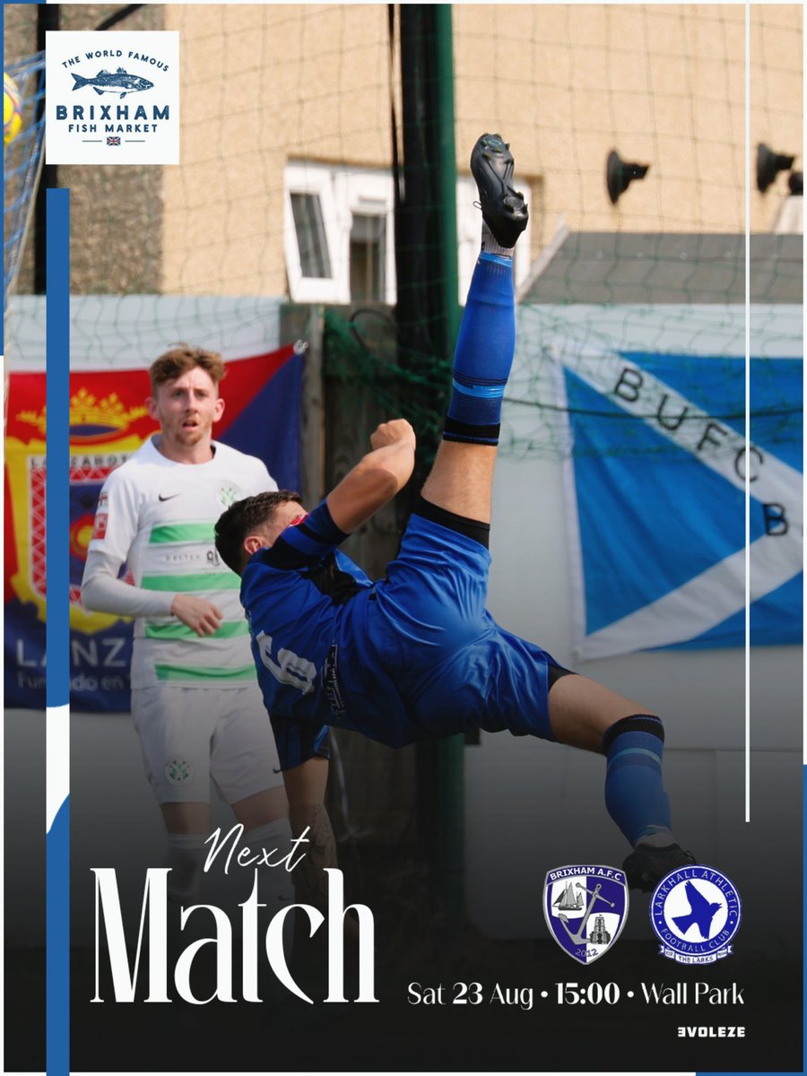 Brixham AFC (@brixhamafc) on Twitter photo Tomorrow we welcome <a href="/LarkhallAFC/">Larkhall Athletic FC</a> to Wall Park in a Southern League fixture.
Kick Off is 3PM
Don't forget to get your Fishermen's Mission pin badge at the bar! £1 cash
<a href="/moreseafood/">More Seafood ltd</a>
<a href="/PumpTechLtd/">Pump Technology</a>
@fptindustrial
<a href="/BrixhamCasuals/">Brixham Casuals</a>
<a href="/Brixhamfishmkt/">Brixham Fish Market</a>
<a href="/SouthernLeague1/">The Pitching In Southern Football League</a>
<a href="/swsportsnews/">South West Sports News</a> Tomorrow we welcome <a href="/LarkhallAFC/">Larkhall Athletic FC</a> to Wall Park in a Southern League fixture.
Kick Off is 3PM
Don't forget to get your Fishermen's Mission pin badge at the bar! £1 cash
<a href="/moreseafood/">More Seafood ltd</a>
<a href="/PumpTechLtd/">Pump Technology</a>
@fptindustrial
<a href="/BrixhamCasuals/">Brixham Casuals</a>
<a href="/Brixhamfishmkt/">Brixham Fish Market</a>
<a href="/SouthernLeague1/">The Pitching In Southern Football League</a>
<a href="/swsportsnews/">South West Sports News</a>