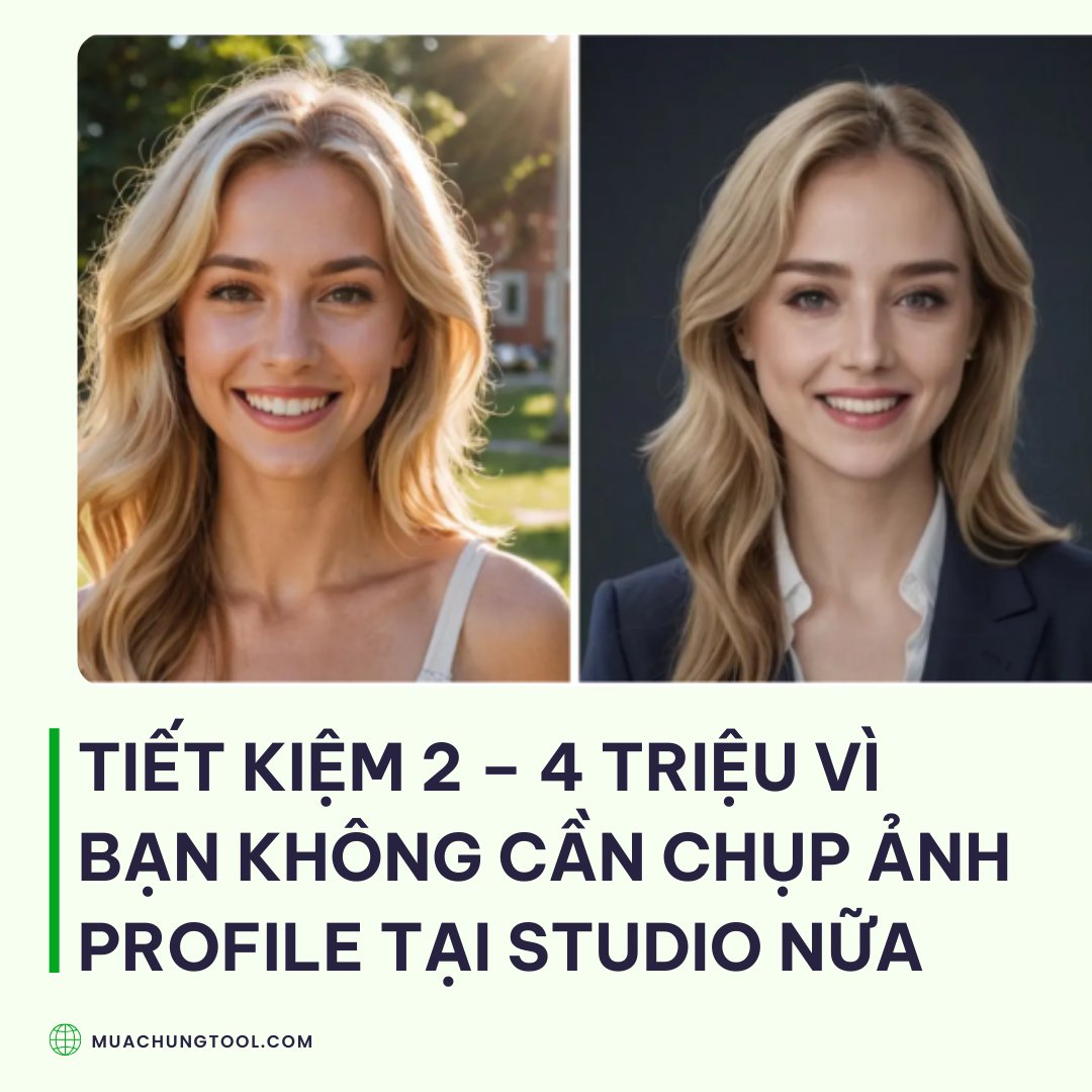 muachungtool's tweet photo. 🚀 Tiết kiệm ngay 2 – 4 triệu đồng vì từ nay bạn không cần chụp ảnh profile tại Studio nữa – AI lo hết cho bạn chỉ trong 30s!

#muachungtool #createwithai #aidesign #ideogramai #AIprofile https://t.co/rvvFs1XVI0