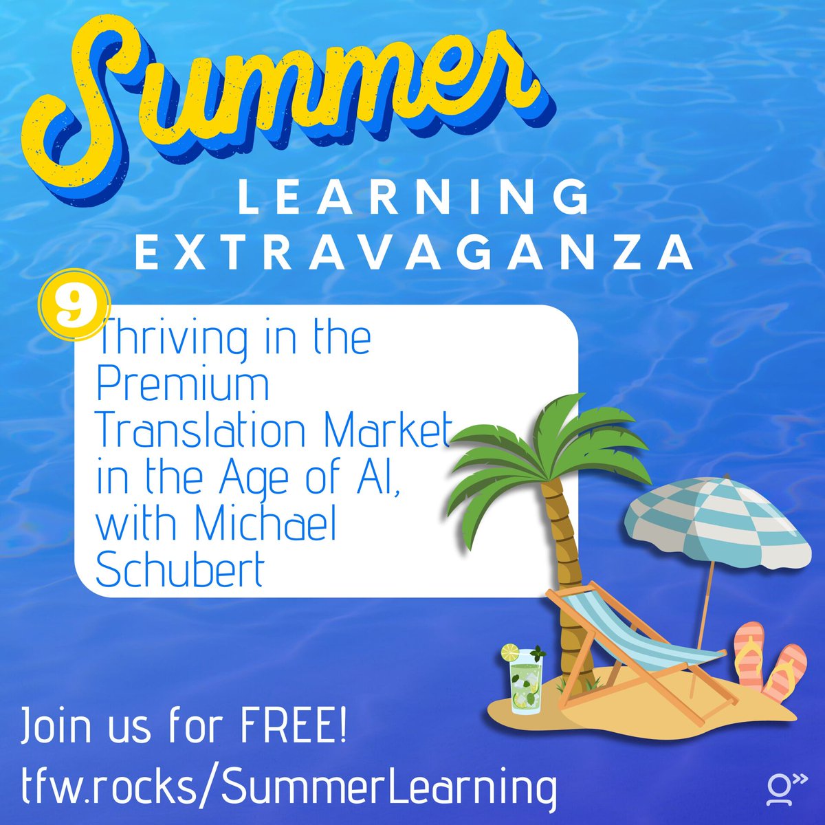 techforword's tweet image. If you've ever wondered why your expertise isn't translating into higher earnings, you’re not alone.
Join Michael Schubert for an in-depth workshop on what it takes to thrive in the premium translation market—even in the age of AI.
tfw.rocks/SummerLearning 👈
#1nt #xl8 #AI