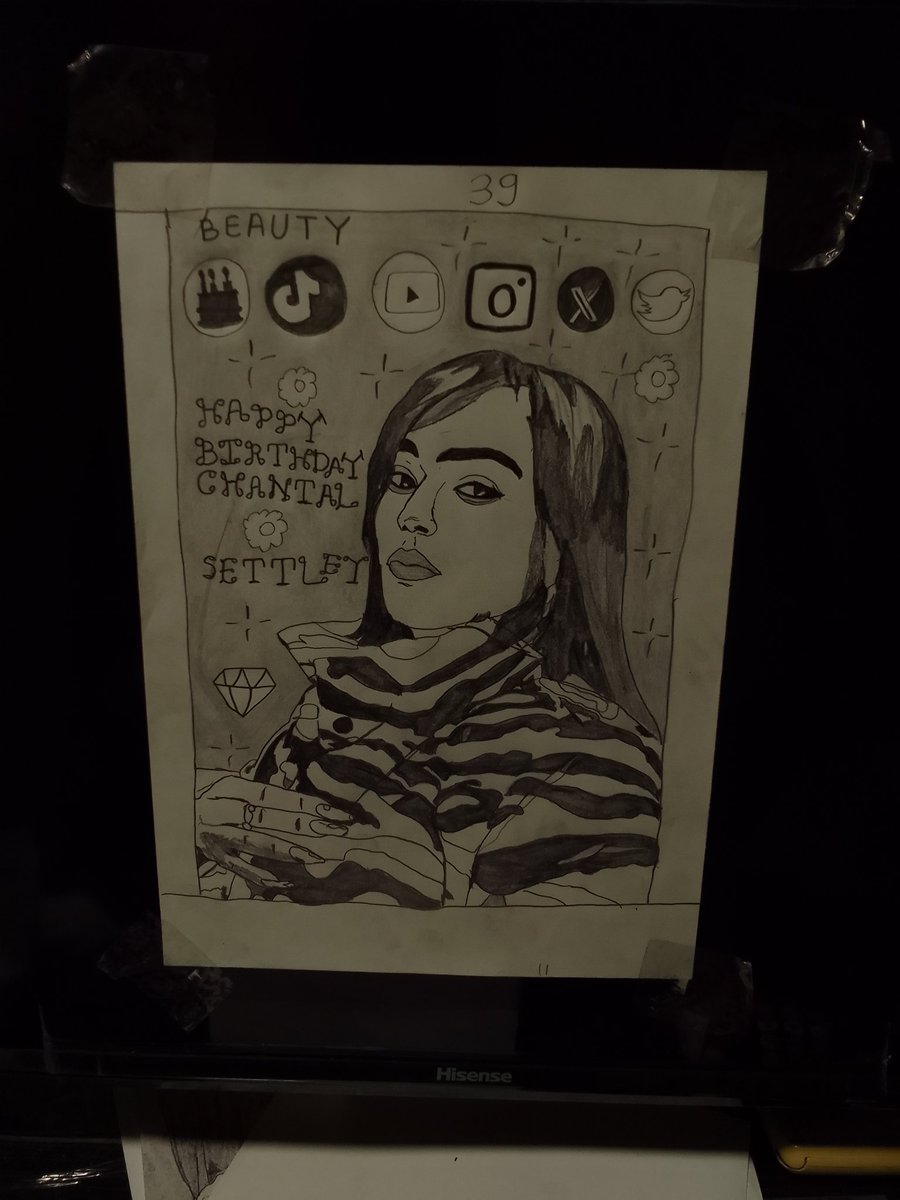 happy #39thbirthday @Chantal Settley 
May you have one🍾 amazing day.
Be gorgeous🎁🎁😘🎂🎂🍰🍰♥️💋❤️❤️‍🩹<a href="/chantal/">Chantal</a> settley 

I Said nothing 

#birthday #drawingsketch #kyknet #turkey                                                                          #