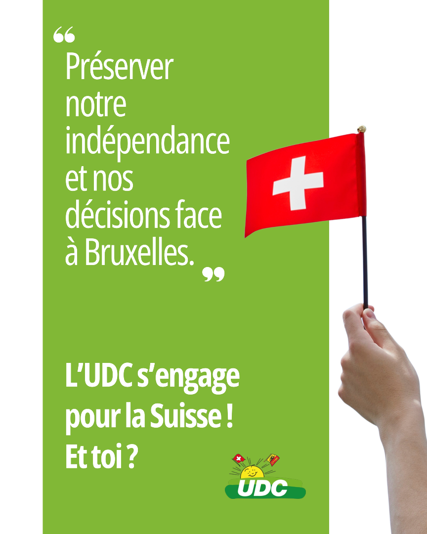 L’UDC Genève veut préserver notre indépendance politique et économique face à Bruxelles.
Nos lois doivent être décidées en Suisse, par et pour les Suisses.
L’UDC s’engage pour la Suisse, et toi ?
#UDCGe #RejoinsNous