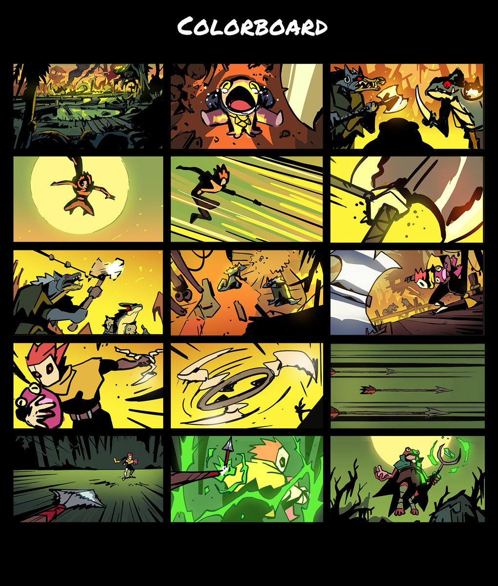 supamonks's tweet image. More amazing #Absolum art behind the creation of this @gamescom trailer, here’s more from @Seb_Igl ‘s direction and backgrounds work, as well as @David_Pagaille ‘s boards, layouts and animations, on a production beautifully handled by Matéo Boudras
@Dotemu @Guard_Crush