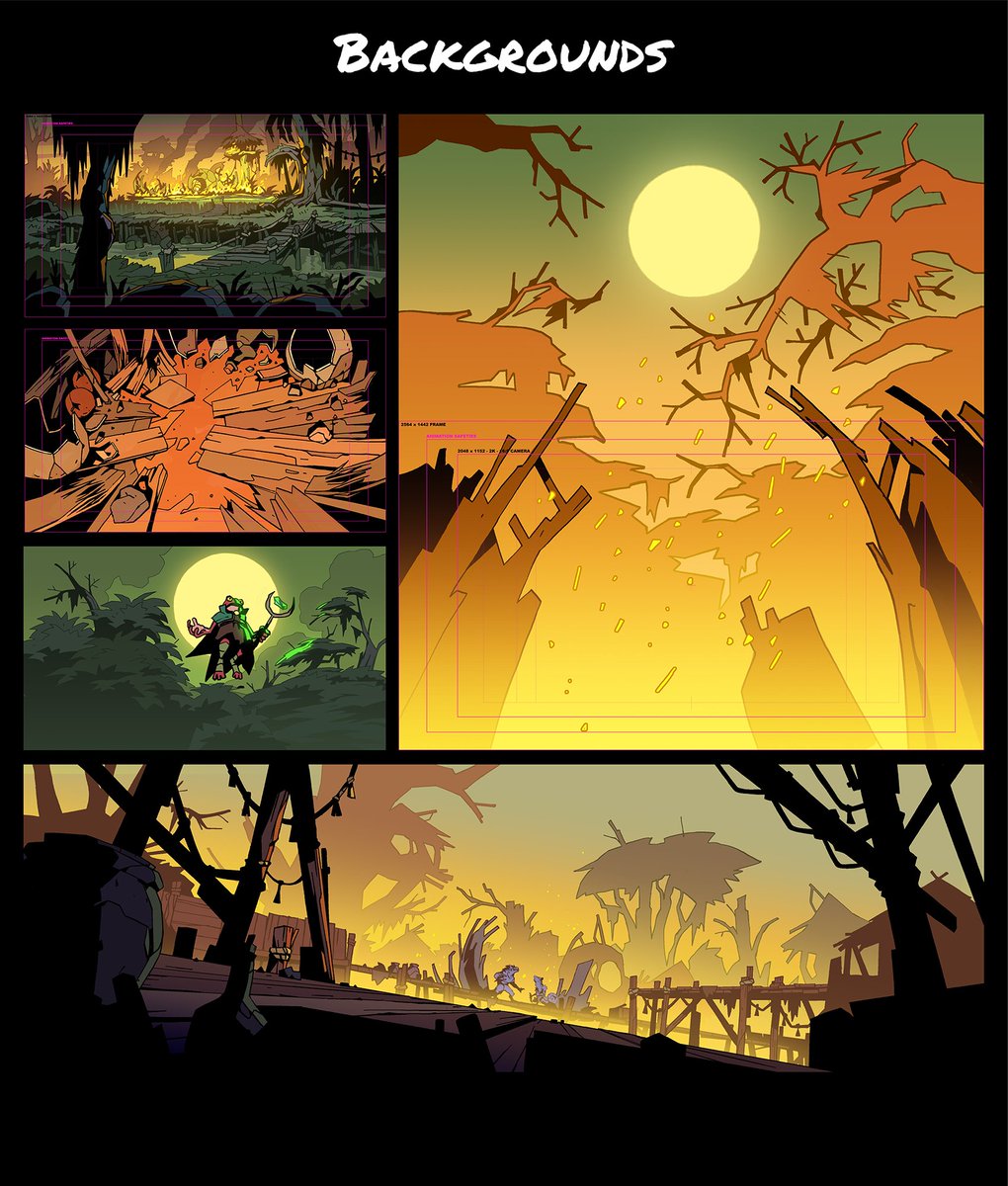 supamonks's tweet image. More amazing #Absolum art behind the creation of this @gamescom trailer, here’s more from @Seb_Igl ‘s direction and backgrounds work, as well as @David_Pagaille ‘s boards, layouts and animations, on a production beautifully handled by Matéo Boudras
@Dotemu @Guard_Crush