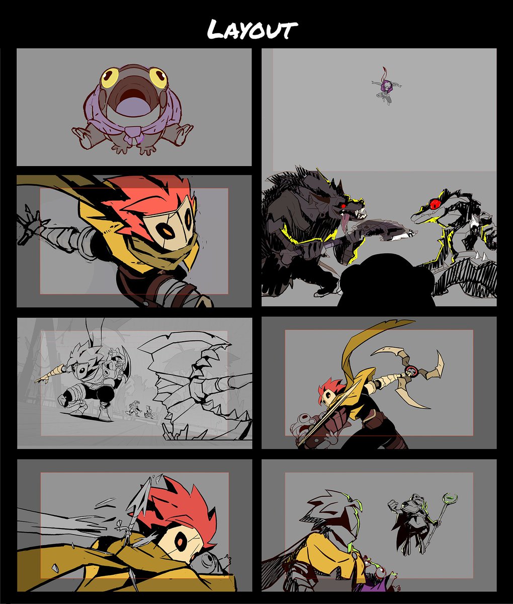 supamonks's tweet image. More amazing #Absolum art behind the creation of this @gamescom trailer, here’s more from @Seb_Igl ‘s direction and backgrounds work, as well as @David_Pagaille ‘s boards, layouts and animations, on a production beautifully handled by Matéo Boudras
@Dotemu @Guard_Crush