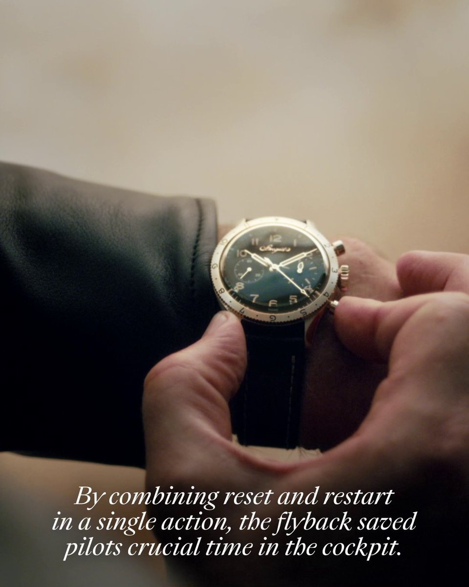 MontresBreguet's tweet image. Instantly reset and restart.
The flyback function of the Type XX lets pilots recalculate their heading with unmatched precision.
Crafted in the golden age of aviation, the Type XX remains an icon of pilot chronographs.
breguet.com/250/en/type-xx…
#Breguet250 #CraftingEmotions #TypeXX