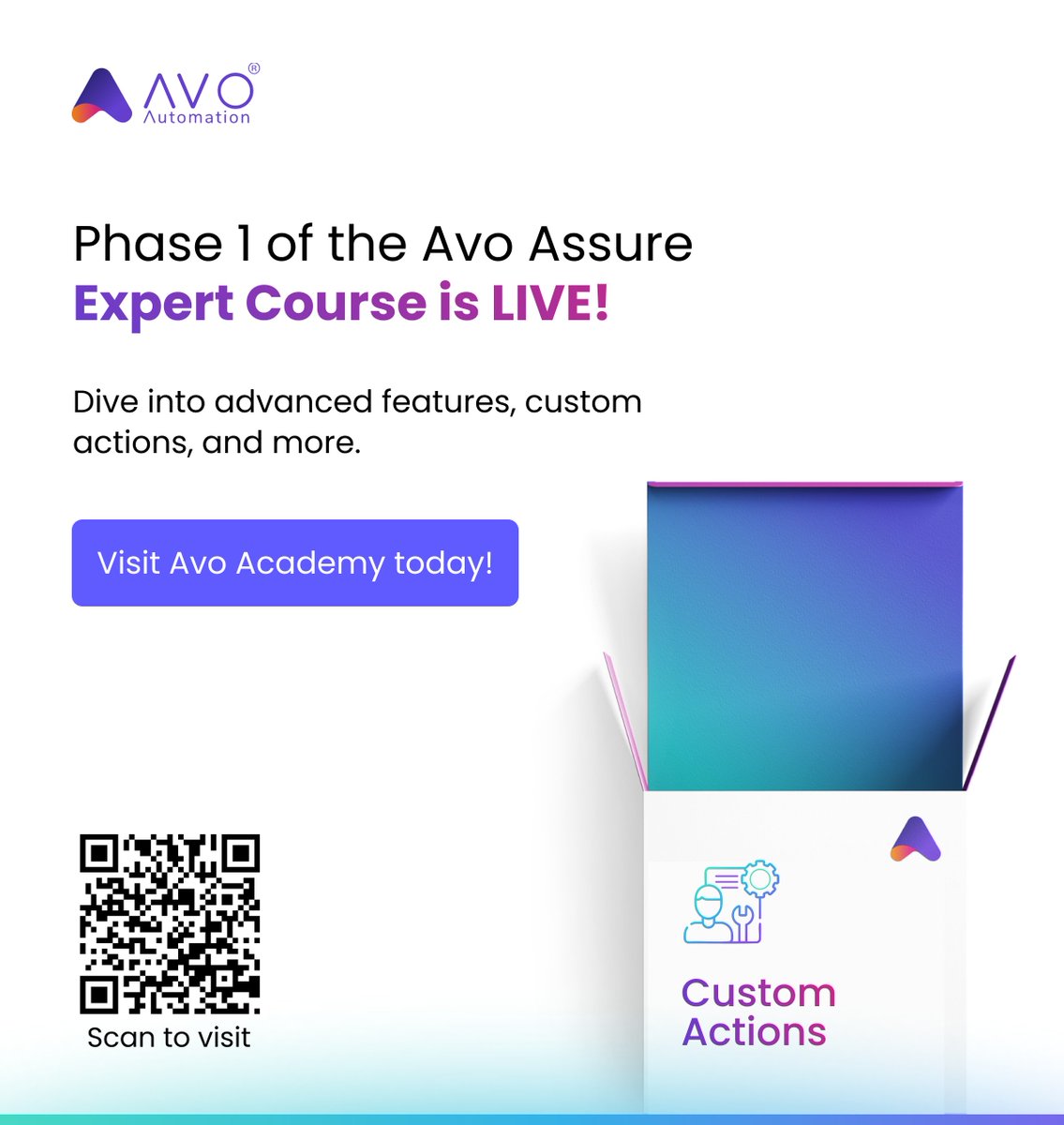 Automation28808's tweet photo. Phase 1 of the “Automate Web Apps with Avo Assure – Expert” course is now LIVE!
Dive into advanced features, custom actions, and hands-on practice to sharpen your web automation expertise and earn 250 Applause Coins.
 
Stay tuned: Phase 2 on 29th Aug | Phase 3 on 5th Sept https://t.co/1ZYegtpNUf