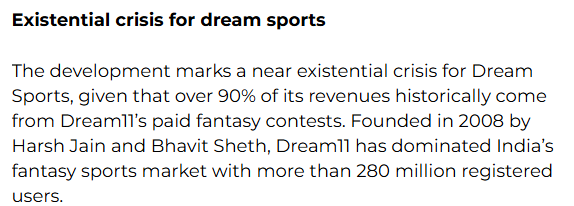 darshanvmehta1's tweet image. 28 cr registered users on Dream 11 vs India&apos;s population of 145 cr. That is 20% of India&apos;s population was registered on this platform. Add to this other platforms and biggest one is options trading. And this number was increasing. No wonder the Government had to step in. A…