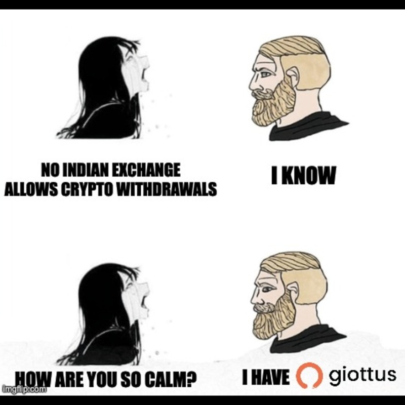 giottus's tweet photo. Giottus Crypto Exchange offers CRYPTO WITHDRAWALS in India 🇮🇳 

Install and take self-custody seriously!