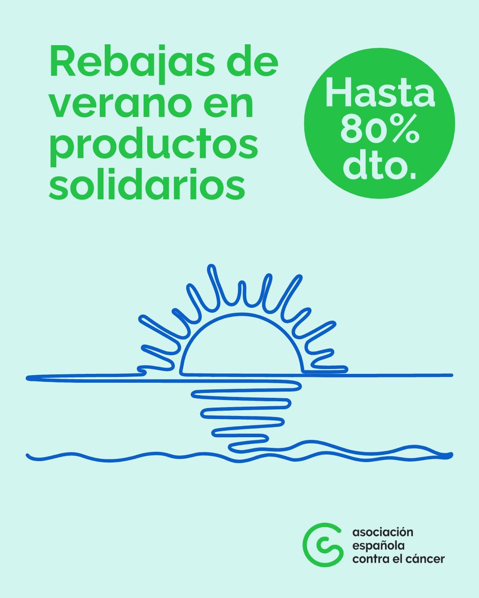 🎉 ¡Últimos días de rebajas solidarias! Compra con propósito.
 Haz que tu carrito sea solidario. tienda.contraelcancer.es
#TodosContraElCáncer