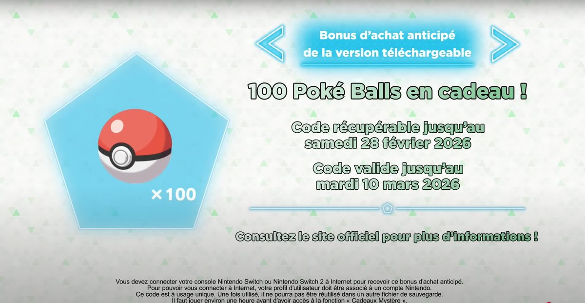On connaît désormais les cadeaux de lancement sur Légendes Z-A !!
-> Un tarsal avec une gardevoirite + 100 Pokéballs !
Rien de bien folichon mais ce sera pratique pour débuter l'aventure !