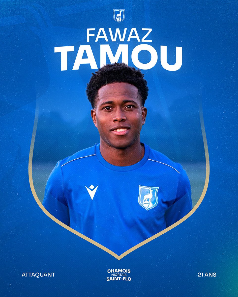 🔁 𝐈𝐥 𝐩𝐨𝐮𝐫𝐬𝐮𝐢𝐭 𝐥’𝐚𝐯𝐞𝐧𝐭𝐮𝐫𝐞

👤 𝐅𝐚𝐰𝐚𝐳 𝐓𝐚𝐦𝐨𝐮
📍 𝐀𝐭𝐭𝐚𝐪𝐮𝐚𝐧𝐭 | 𝟐𝟏 𝐚𝐧𝐬
Il continue sous les couleurs des Chamois Niortais Saint-Flo pour la saison 2025/2026 en R2. 💙