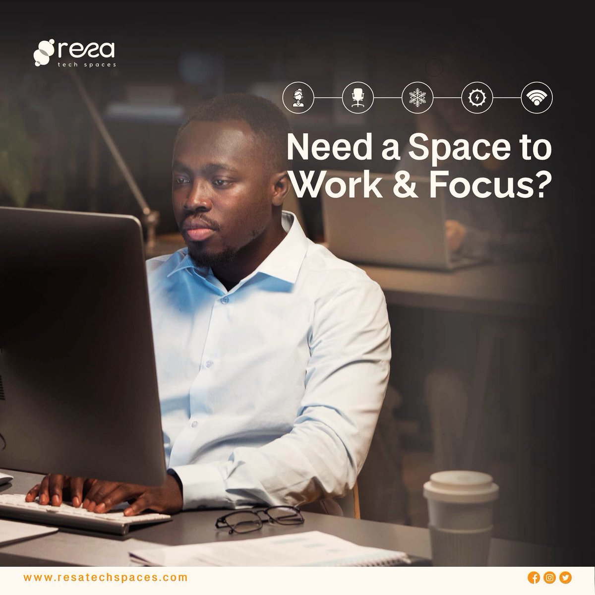 resa_techspaces's tweet image. Our workspace is designed to keep distractions away and productivity high. Whether it’s meetings, solo work, or brainstorming, we’ve got the perfect spot for you. 

Visit us today and get in your flow.