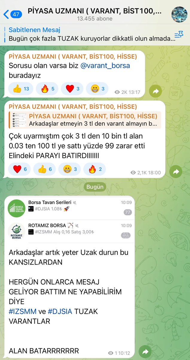 varant_borsa's tweet photo. Arkadaşlar artık yeter Uzak durun bu KANSIZLARDAN
HERGÜN ONLARCA MESAJ GELİYOR BATTIM NE YAPABİLİRİM DİYE
#IZSMM ve #DJSIA TUZAK VARANTLAR
ALAN BATARRRRRRR
#ROTAMIZBORSA
#BORSATAVANSERİLERİ
TUZAK VARANT KANALLARI
Beğeni ve paylaşım beklerim arkadaşlar
#varant #BİST #aefes #akbnk #arclk #asels #astor #bimas #ekgyo #enjsa #enkai #eregl #froto #garan #gubrf #halkb #hekts #isctr #kchol #kontr #kozal #krdmd #MerkezBankası #oyakc #petkm #pgsus #sahol #sasa #sise #tcell #thyao #tkfen #toaso #ttkom #tuprs #ulker #vakbn #vestl #ykbnk #xbank #varant #viop30 #borsaistanbul #papil #faiz #dolar