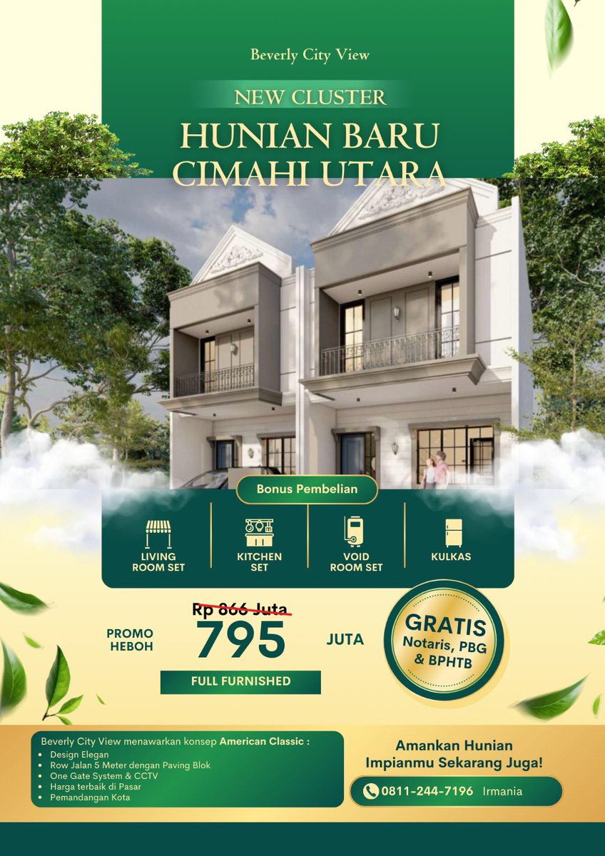riskanuryulia's tweet photo. Dijual rumah baru di Cimahi Utara, dekat dgn Kampus STKIP, tersedia harga dibawah 500jt (1 unit), ada juga sudah termasuk full furnished promo cuma 795jt (1 unit) bisa dibantu KPR. untuk tanya lebih lanjut bisa hubungi kontak yang ada di flyer. Terimakasih. #bandung #cimahi https://t.co/86mqMJnEyC