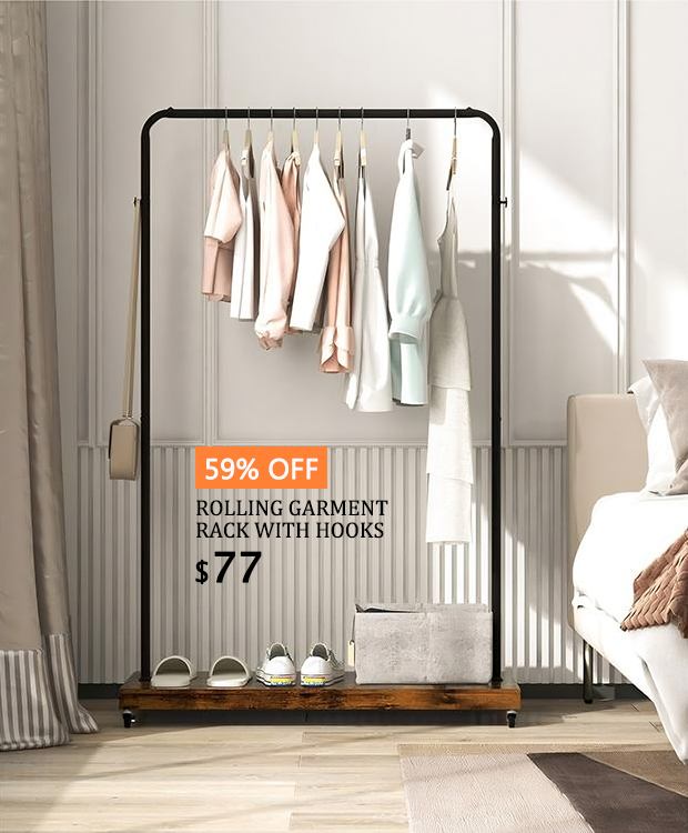 Costway_com's tweet image. 💡 Wrinkle-free, clutter-free, drama-free.
If that’s what you need in a garment rack, this Costway rolling rack is the one to check out: reurl.cc/2QQZ4a
10% OFF coupon code: GSPTWAA
#HomeStorage #ClosetGoals #SpaceSaver
