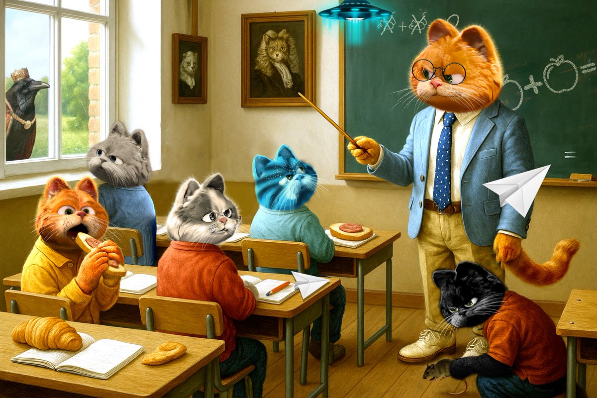 #новае
И учителями себе не называйте никого, ибо один у вас Учитель - Кот.