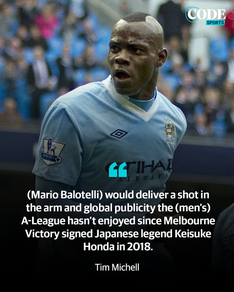 CODE Football (@codefootballau) on Twitter photo Mario Balotelli's interest an opportunity A-League bosses must capitalise on.
HERE'S WHY ➡️ bit.ly/3HMijrk
✍️: <a href="/tim_michell/">Tim Michell</a> Mario Balotelli's interest an opportunity A-League bosses must capitalise on.
HERE'S WHY ➡️ bit.ly/3HMijrk
✍️: <a href="/tim_michell/">Tim Michell</a>