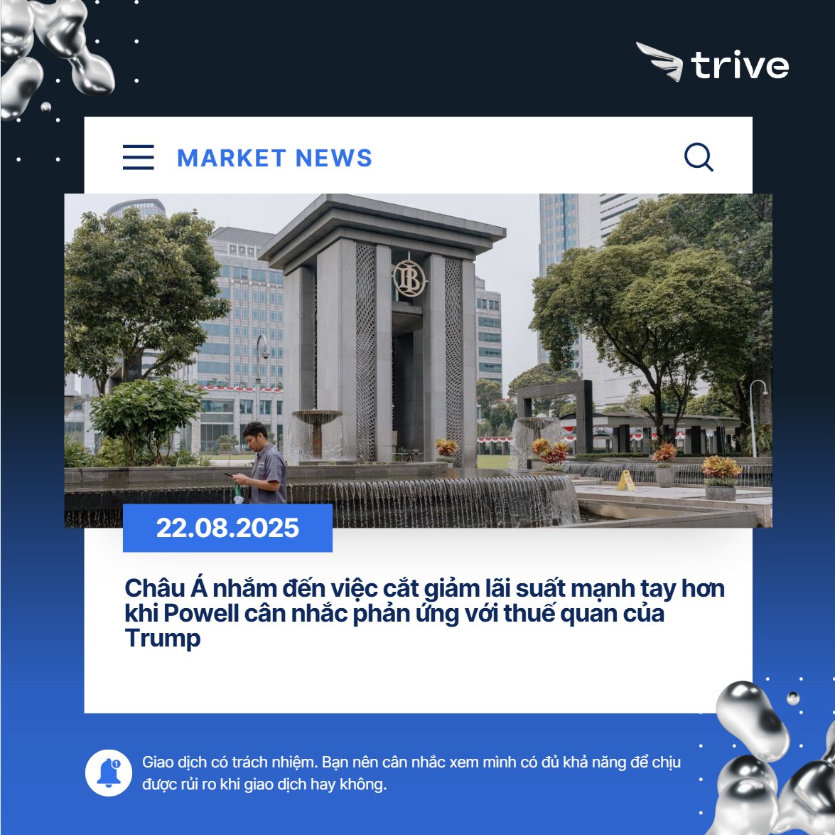 TriveVietnam's tweet photo. ✅🈸🕵Châu Á nhắm đến việc cắt giảm lãi suất mạnh tay hơn khi Powell cân nhắc phản ứng với thuế quan của Trump
#Trive #TriveVietnam #news #CFD #broker. https://t.co/WkIY3q2zwz