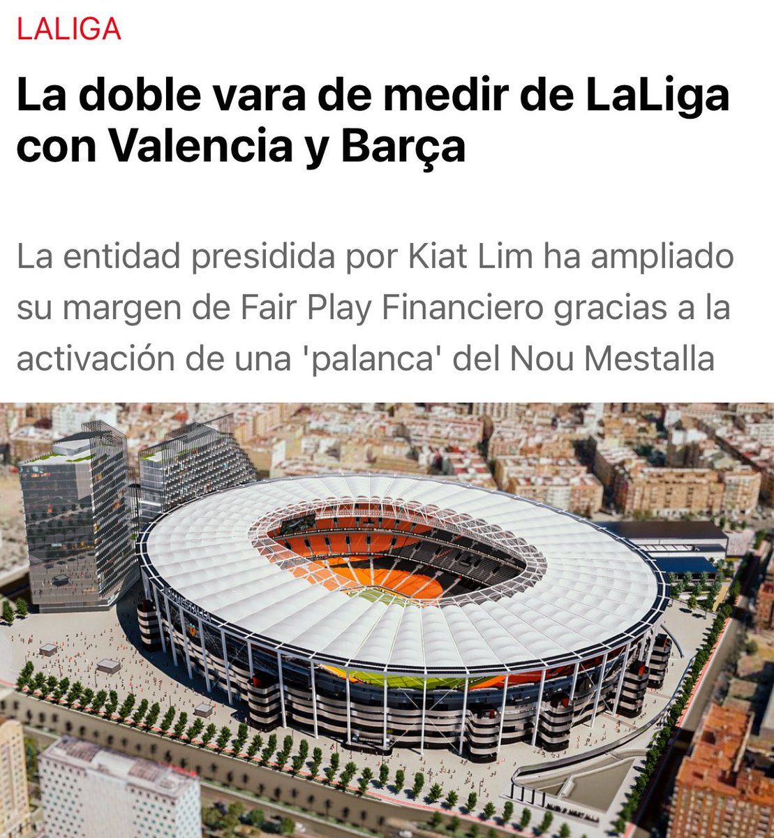 💸⚽️ Esta semana han surgido varios artículos en los que se argumenta, de manera errónea que la venta de una parcela (solar terciario) por parte del <a href="/valenciacf/">Valencia CF</a> debería de ser comparable a efectos de Fair Play a la venta de los derechos de explotación sobre los asientos VIP del