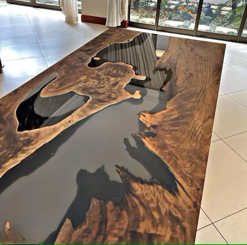 Black Epoxy Resin Dining And Coffee Table Top, Custom  Wooden Table, Personalized Home Decor Furniture, Office Table, Unique  Handmade Gift etsy.me/45JeRWr #epoxytable #customtable  #personalizedtable #homedecor #resintable #woodtable  #kitchentable #coffeetable