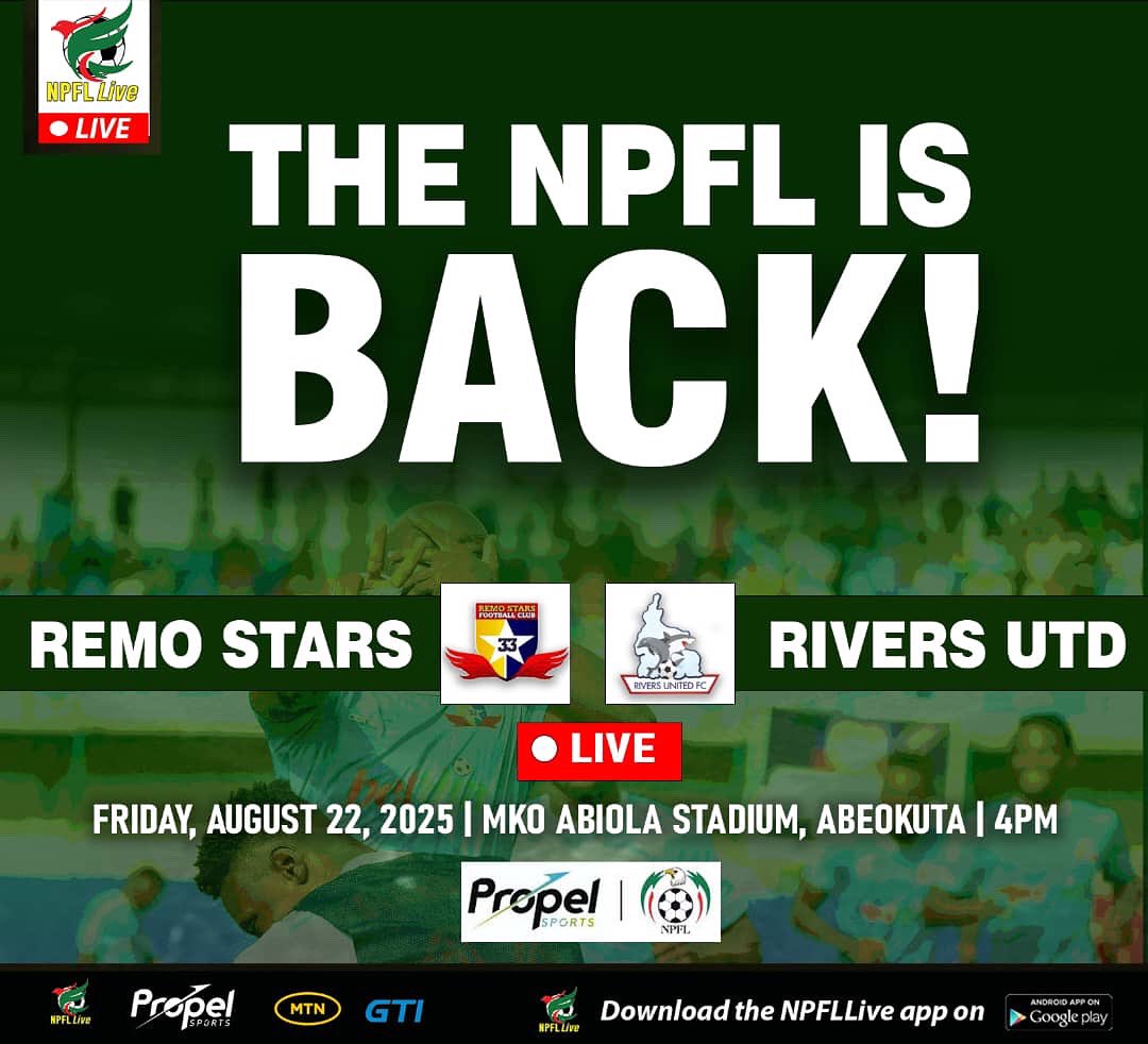 A BLOCKBUSTER TO BEGIN WITH! The NPFL Returns Today and NPFL Live is back!🔥

#NPFLLive #NPFL26