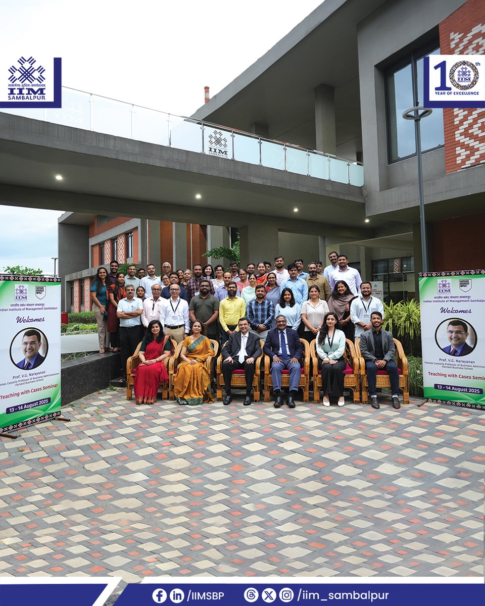 iim_sambalpur's tweet photo. #IIMSambalpur hosted the prestigious #HarvardBusinessImpact “Teaching with Cases” #seminar on 13 &amp; 14 Aug. 2025, in collaboration with #HarvardBusinessPublishing Education.

#TeachingWithCases #GlobalLearning #research #GlobalResearch #ArtificialIntelligence #GenerativeAI #AI https://t.co/AUb2Mww5Uu