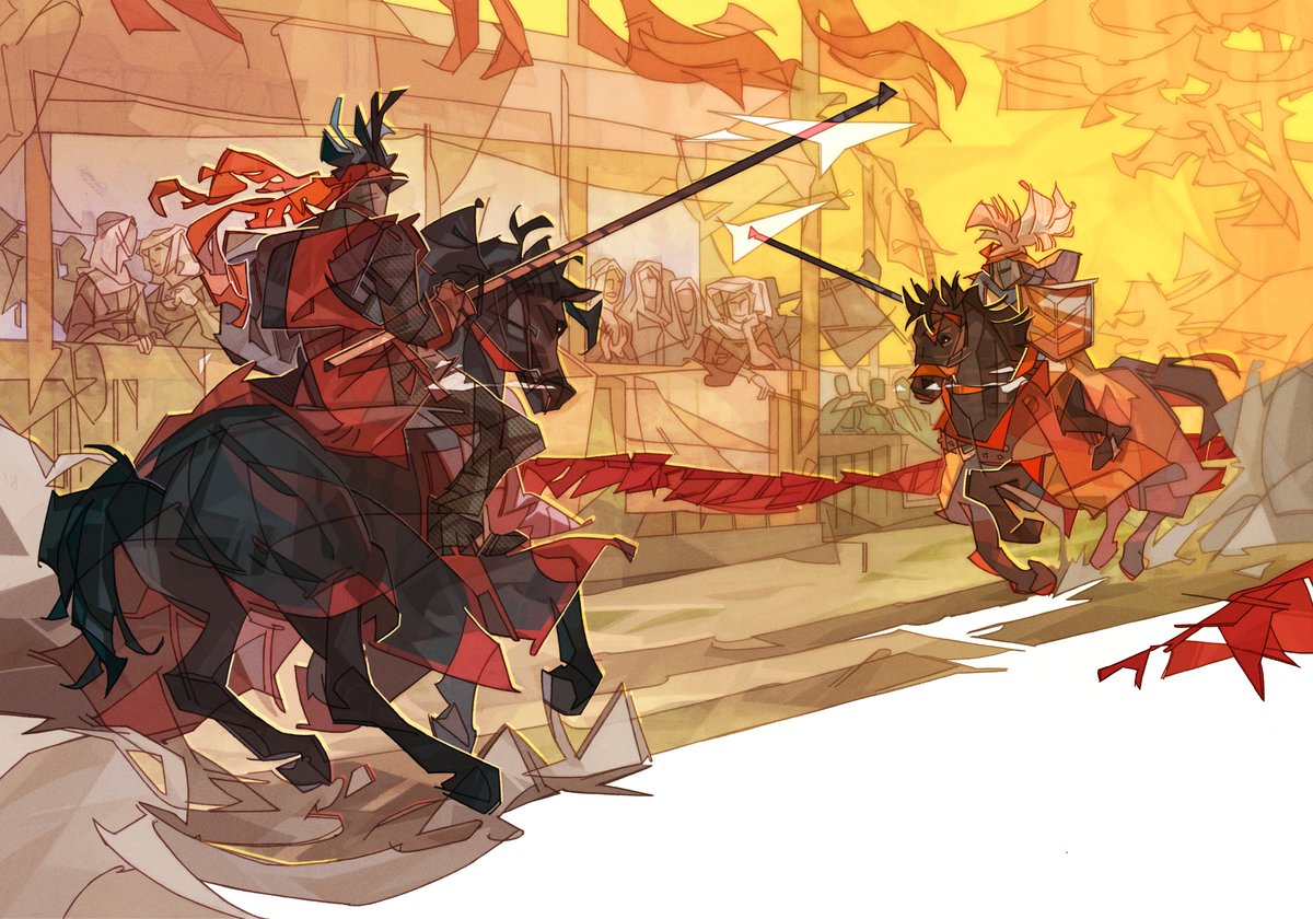 long time no see eh?

my big illustration of a knight's tournament for the artbook  (theme: the chivalric romance)