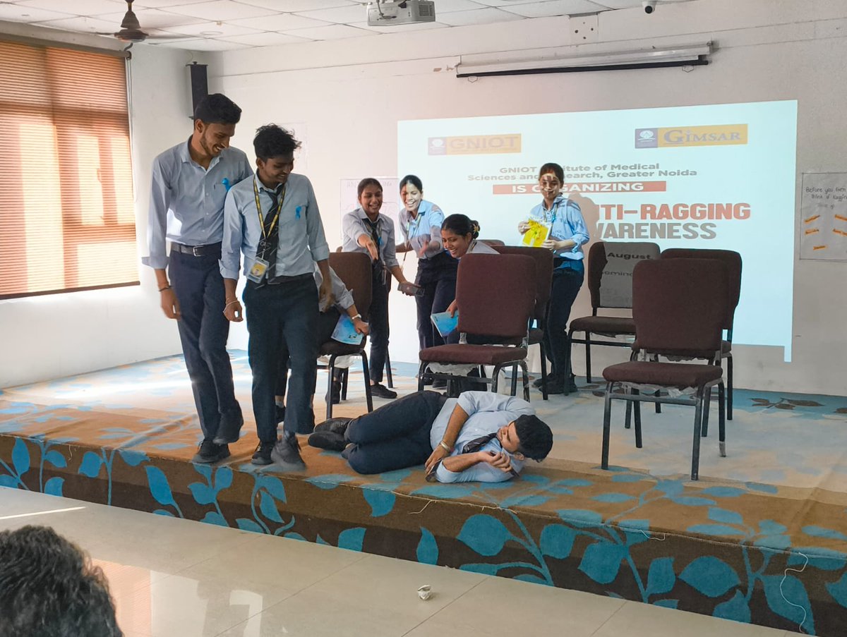 GNIOTCollege's tweet photo. GIMSAR observed Anti-Ragging Week (12–18 Aug 2025) with speeches, posters & skits by https://t.co/NPtU9PcVUR. Nursing students. The initiative promoted campus safety, respect & dignity, reinforcing commitment to a ragging-free environment.
#AntiRagging #GIMSAR #NoToRagging https://t.co/XlhubIPZn5