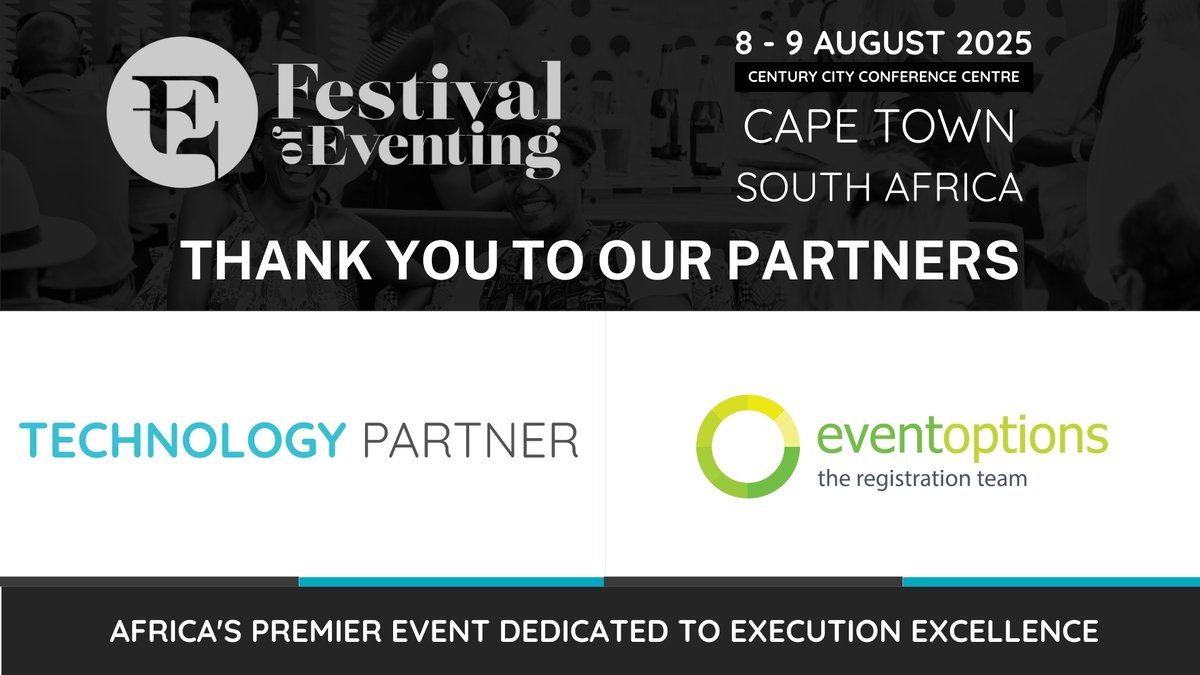 FestOfEventing's tweet photo. 🚀 Tech is the future — and at #FestivalOfEventing our partners made it real!
🙏 Thanks to:
🤖 @eventcopilot (by @TurnoutNow) – our AI assistant
🎟️ @EventOptionsSA – seamless reg + facial recognition
🌐 @MannMadeMediaSA – digital + physical brilliance https://t.co/NNyjepHTxX
