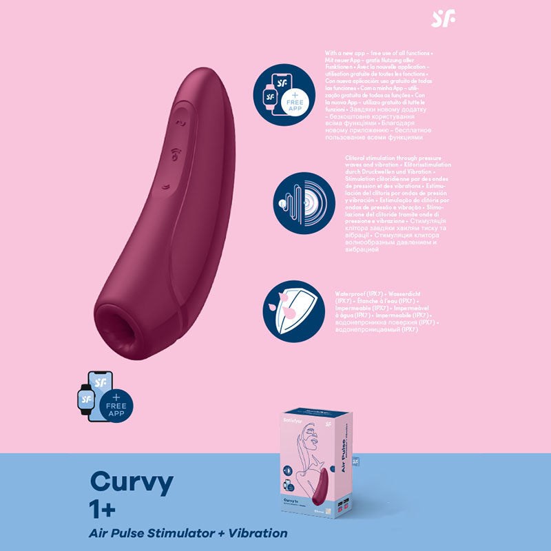 [Naughty by Nature Adult Store] Satisfyer Curvy 1+ - App Contolled Touch-Free USB-Rechargeable Clitoral Stimulator with Vibration ($129.95) 

 sextoysdeals.com/priceHistory/?… 
  😈 SexToysDeals,com 😈  #sextoys #sextoysdeals