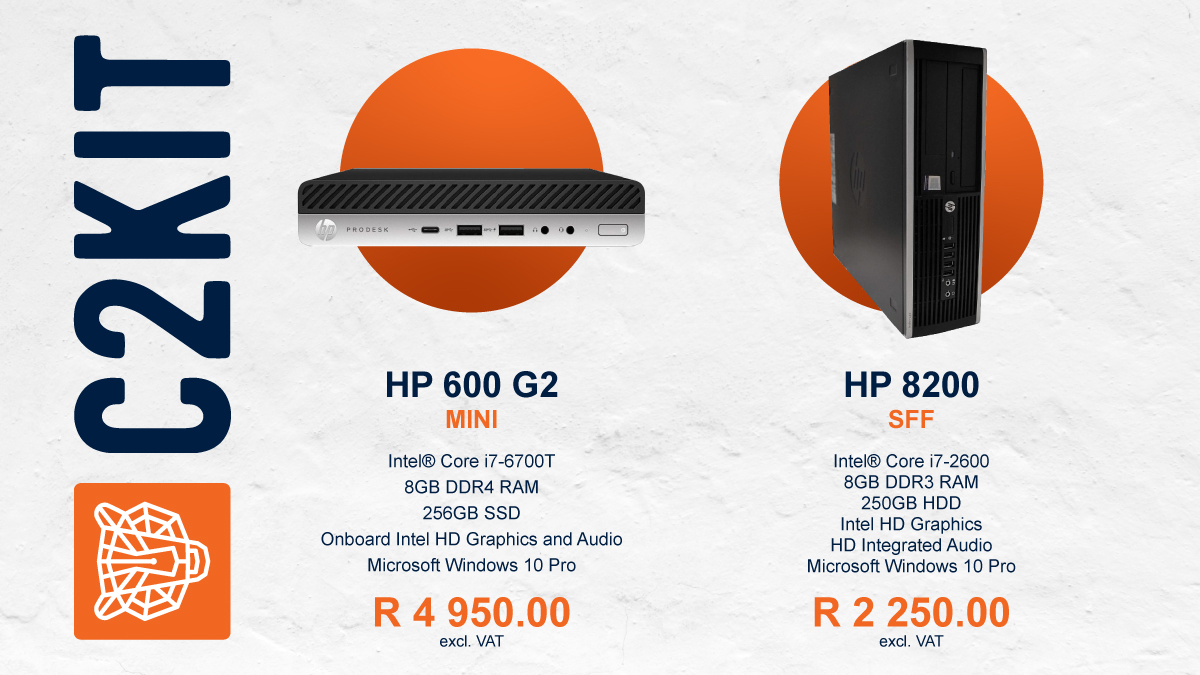 C2KIT's tweet photo. Compact, powerful &amp; budget-friendly!Our refurbished HP Minis &amp; SFF PCs deliver reliable performance for daily tasks &amp; more. Contact our sales team now.T&amp;Cs apply.https://t.co/3oLQl8YxOv
0100014204/sales@c2kit.co.za
#C2KIT #Refurbished #BrandSpankingUsed #HPRefurbished #CompactPC https://t.co/Wf4rlDRgLS