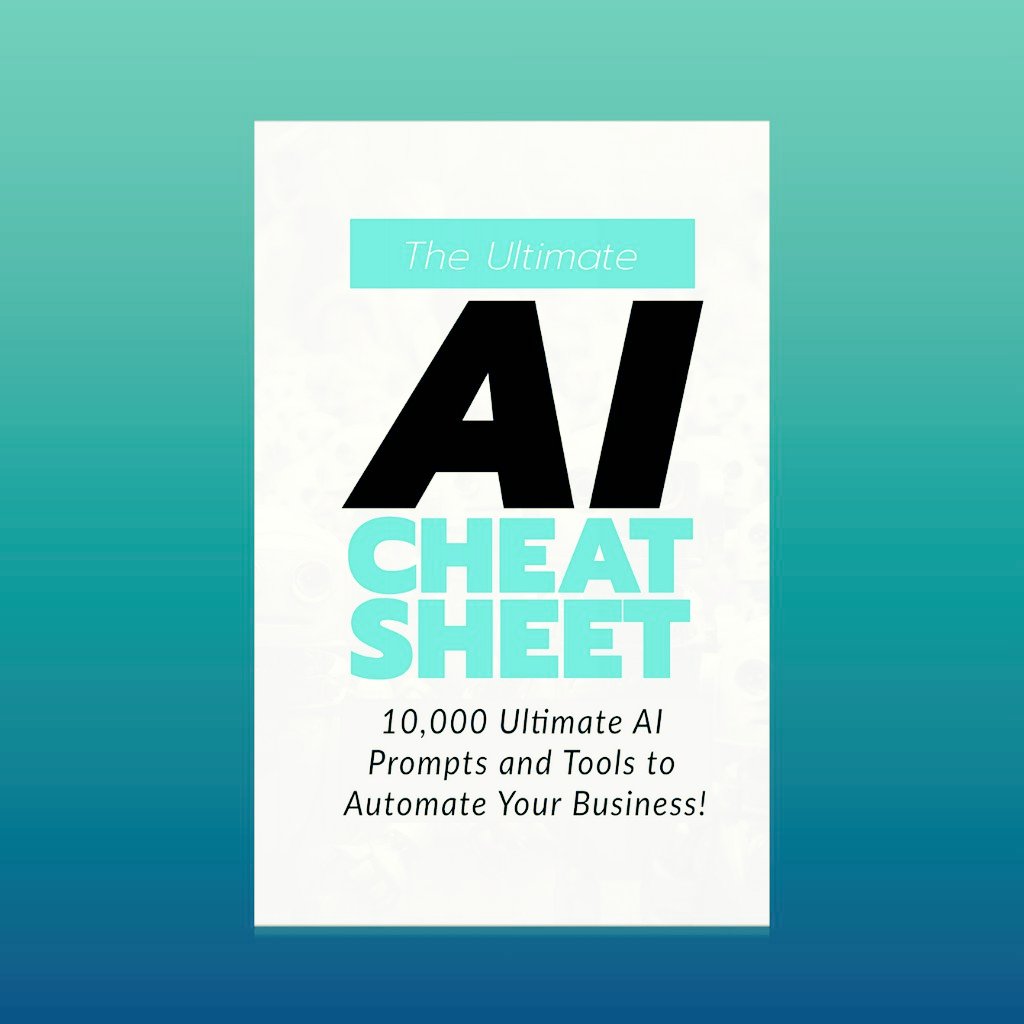 ChatGpt is a money-making machine

But most people don’t know how to use it

That's why I built Ultimate AI Cheat Sheet

• 10,000+ GPT4 Prompts
• 10,000+ New AI tools

And for 24 hrs, it's 100% FREE!

just:
1. Like
2. Reply  'AI'
3. Follow me (so I can DM you)
 <a href="/mrjordicoder/">Mr Jordi</a>