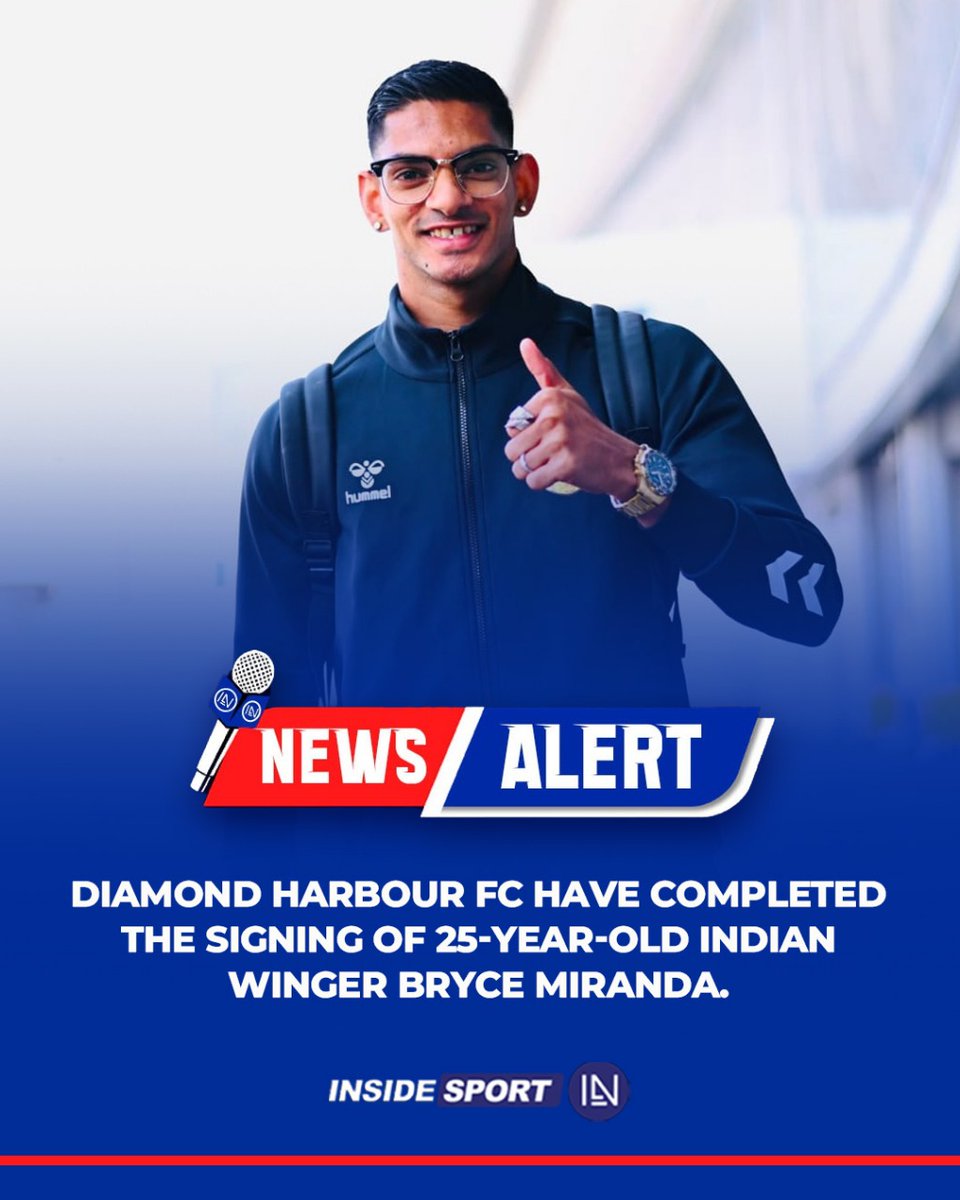 InsideSportIND's tweet photo. A talented addition to the squad by the finalists of the Durand Cup 2025 ⚽

#BryceMiranda #DHFC #IndianFootball #Insidesport #Football https://t.co/mEjTQsG4HY