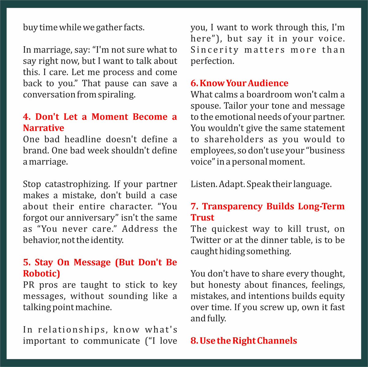 prtimesafrica's tweet photo. From Crisis to Bliss: 10 Communication Strategies That Save Marriages.

#communication
#MarriageWorks  
#StrategicComms
#strategyOne 
#PrTimesAfrica
#pr https://t.co/7PyWmx721l