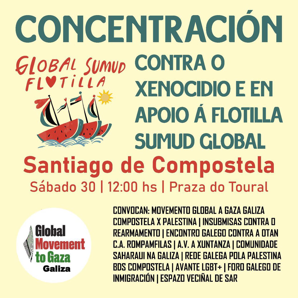 Concentración contra o xenocidio.