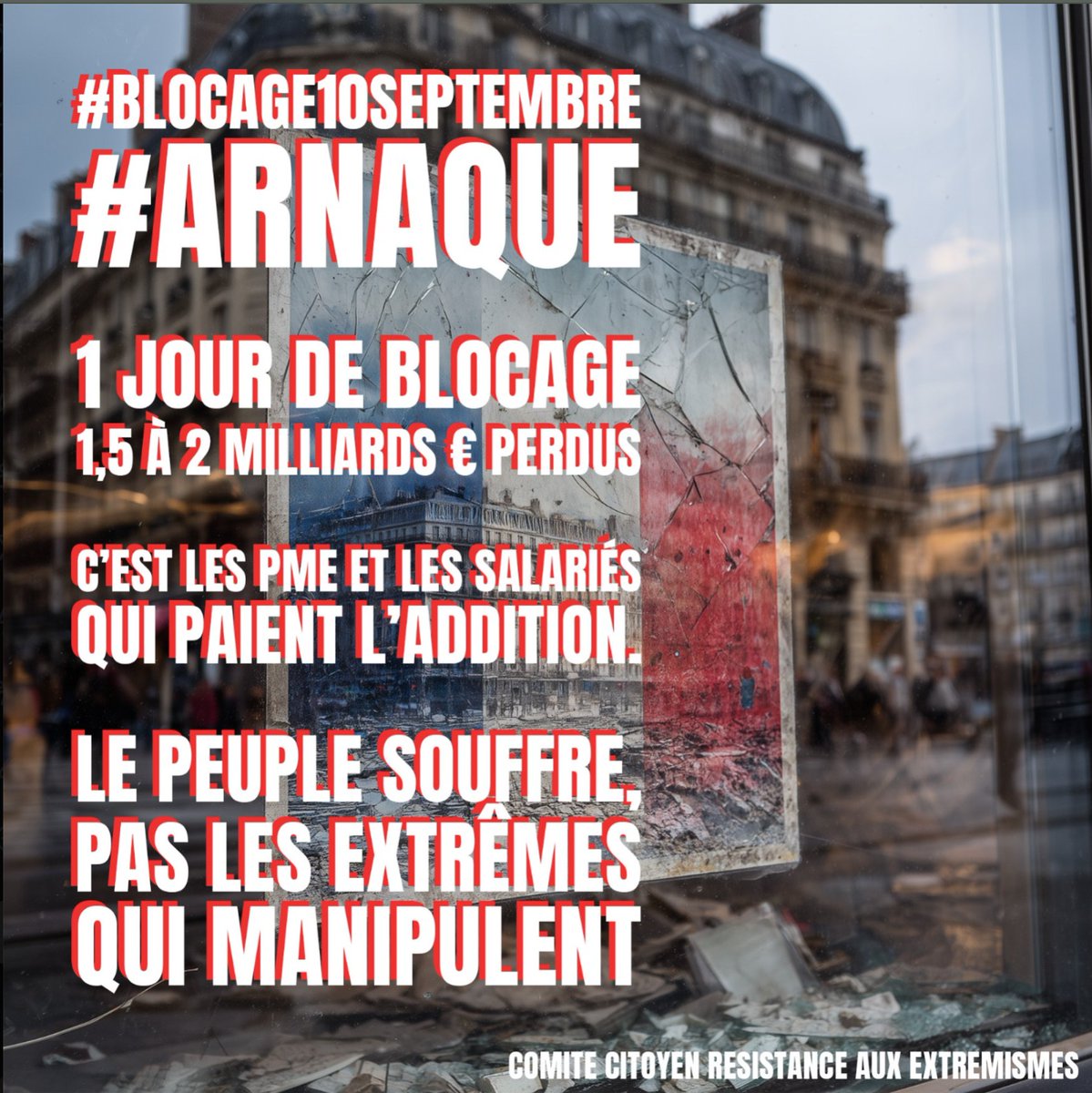 Christian531344's tweet image. Le 10 Septembre, BLOQUONS TOUT !!
- les aides sociales directes 
- le RSA 
- les allocations chômage 
- les remboursements santé 
- les chèques pour les gueux 
- etc
Tout ceci représente 1,5 milliards pour une journée