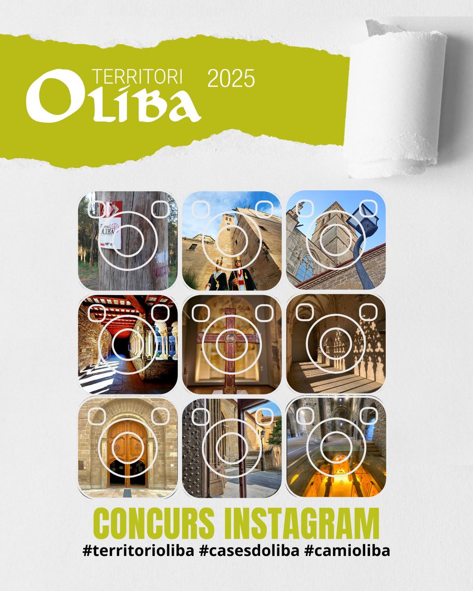 ⚜️ TERRITORI OLIBA 25 | Concurs Instagram
📸 Comparteix la teva connexió amb el patrimoni del Territori Oliba!
🏆 PREMI: Cap de setmana per a 2 persones al Santuari de Montgrony (Ripollès)
📅 9 juny - 29 setembre 2025
ℹ️ BASES COMPLETES a instagram.com/casesdoliba (enllaç a la bio)
